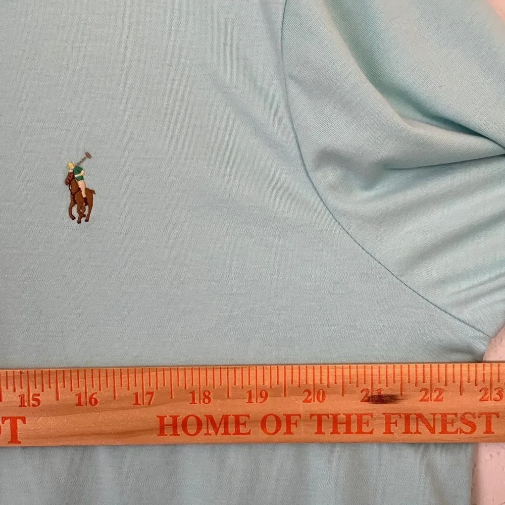 Polo by Ralph Lauren Classic Fit Men's Cotton Aqua Polo Shirt Size L